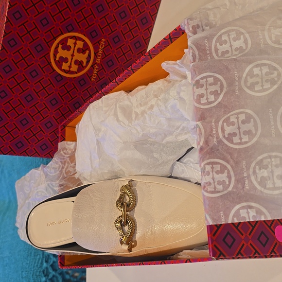 NIB Tory Burch Jessa Backless Loafer Goat Leather - Picture 1 of 12